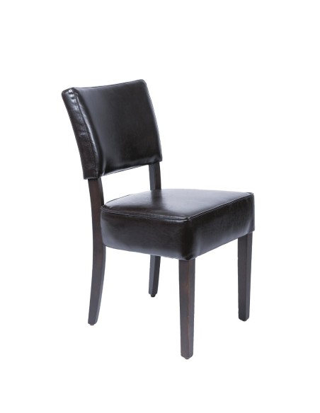 Chaises Bolero en simili cuir marron foncé - lot de 2