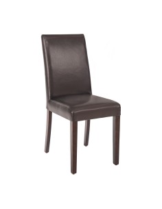 Chaises Bolero en simili cuir marron foncé - lot de 2