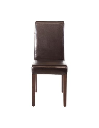 Chaises Bolero en simili cuir marron foncé - lot de 2