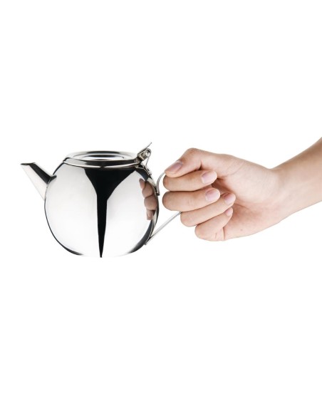 Théière empilable Olympia 0,5 L en inox - 190 g