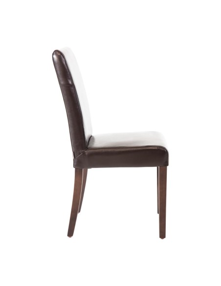 Chaises Bolero en simili cuir marron foncé - lot de 2