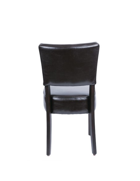 Chaises Bolero en simili cuir marron foncé - lot de 2