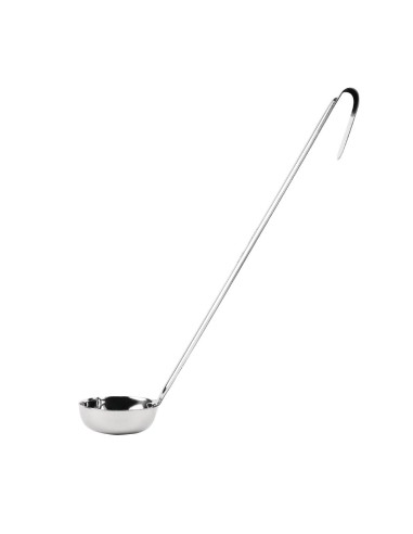 Louche à fond plat Vogue 56 ml - inox, crochet intégré