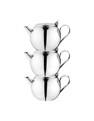 Théière empilable Olympia 0,5 L en inox - 190 g