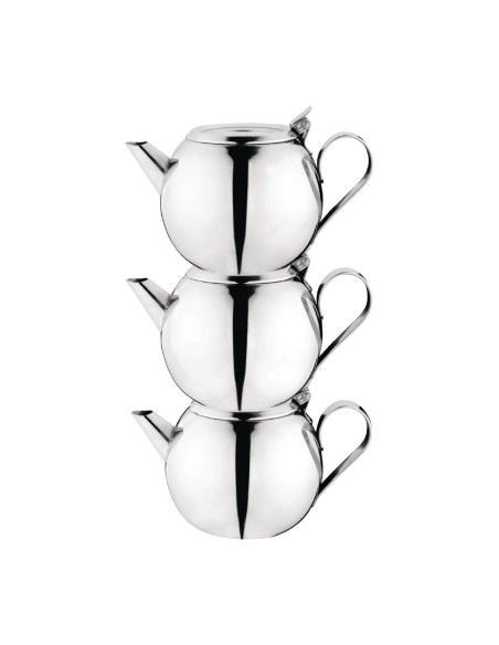 Théière empilable Olympia 0,5 L en inox - 190 g