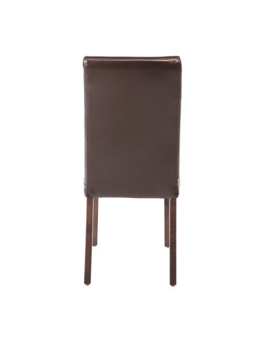 Chaises Bolero en simili cuir marron foncé - lot de 2