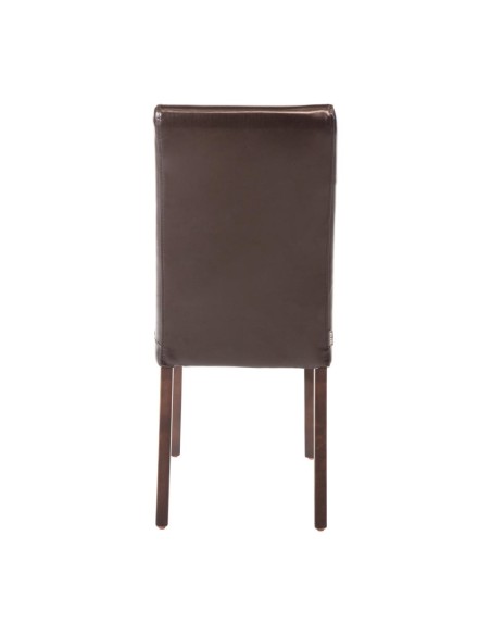 Chaises Bolero en simili cuir marron foncé - lot de 2