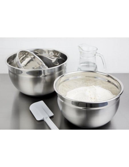 Bassine inox 5L Vogue avec fond silicone antidérapant