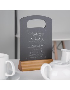 Ardoise de table Olympia 225 x 150 mm - support en pin 2