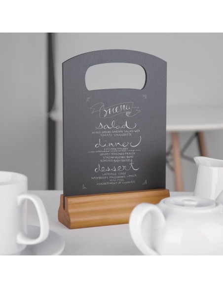 Ardoise de table Olympia 225 x 150 mm - support en pin