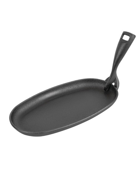 Plat en fonte ovale Olympia 240x140 mm - Noir
