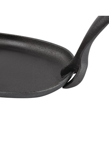 Plat en fonte ovale Olympia 240x140 mm - Noir