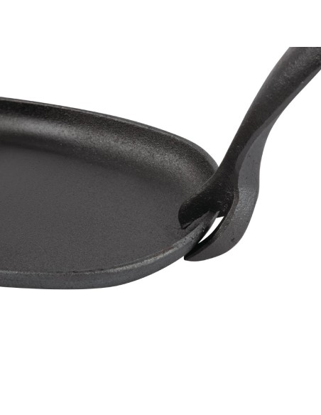 Plat en fonte ovale Olympia 240x140 mm - Noir