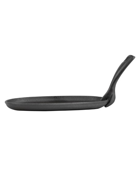 Plat en fonte ovale Olympia 240x140 mm - Noir