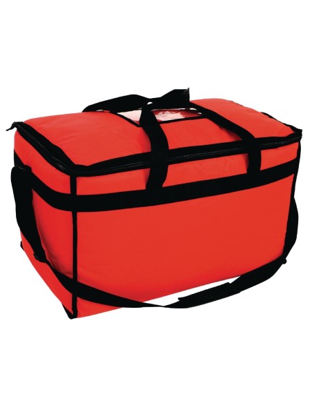 Grand sac à pizza isotherme Vogue rouge - 355x580x380 mm