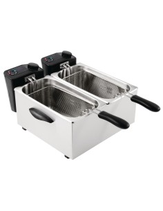 Friteuse double Caterlite 2x3,5L - 4 kW, inox