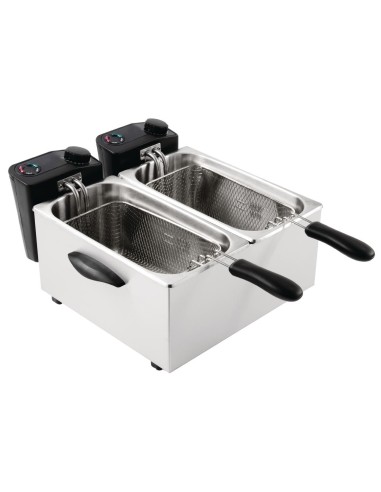 Friteuse double Caterlite 2x3,5L - 4 kW, inox