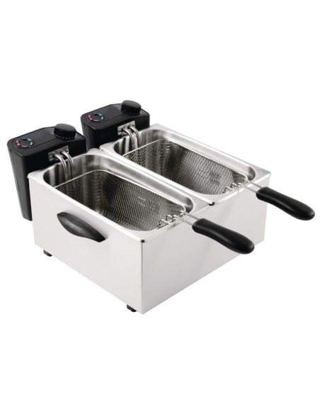 Friteuse double Caterlite 2x3,5L - 4 kW, inox