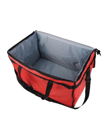 Grand sac à pizza isotherme Vogue rouge - 355x580x380 mm