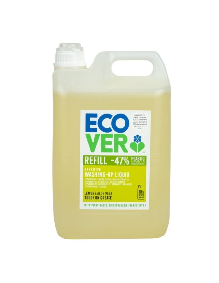 Liquide vaisselle concentré citron & aloe vera Ecover 5L - Nettoyage efficace