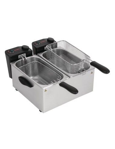Friteuse double Caterlite 2x3,5L - 4 kW, inox