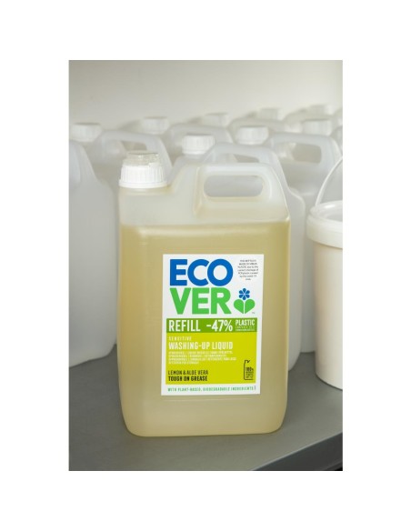 Liquide vaisselle concentré citron & aloe vera Ecover 5L - Nettoyage efficace