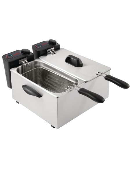 Friteuse double Caterlite 2x3,5L - 4 kW, inox