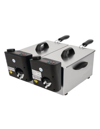 Friteuse double Caterlite 2x3,5L - 4 kW, inox