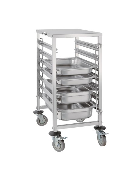 Chariot à glissières GN Vogue 7 niveaux - Inox
