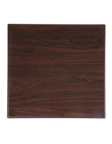 Plateau de table carré Bolero 600mm marron foncé - 30mm