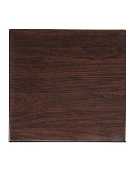 Plateau de table carré Bolero 600mm marron foncé - 30mm
