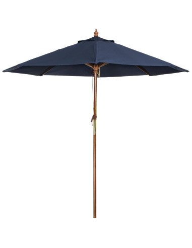 Parasol rond Bolero 3m bleu marine - 245 g/m² polyester