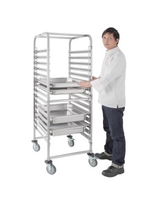 Chariot à glissières GN Vogue 15 niveaux - Acier inoxydable 2