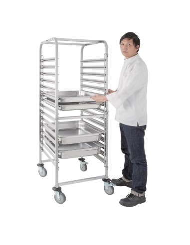 Chariot à glissières GN Vogue 15 niveaux - Acier inoxydable