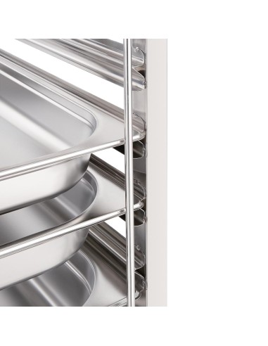 Chariot à glissières GN Vogue 7 niveaux - Inox