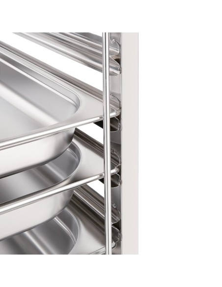 Chariot à glissières GN Vogue 7 niveaux - Inox