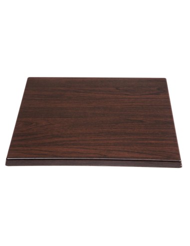 Plateau de table carré Bolero 600mm marron foncé - 30mm