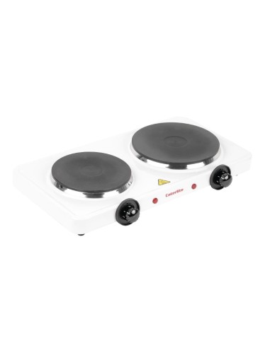 Plaque de cuisson électrique Caterlite double 2,5 kW - Blanc