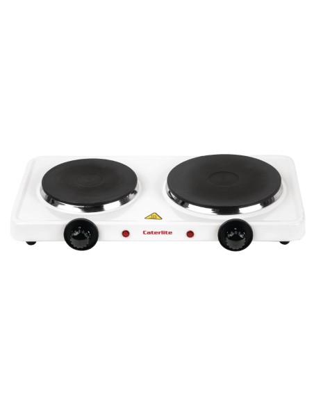 Plaque de cuisson électrique Caterlite double 2,5 kW - Blanc