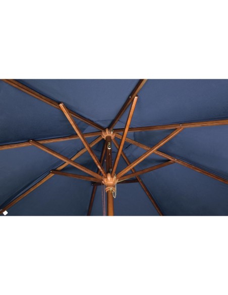 Parasol rond Bolero 3m bleu marine - 245 g/m² polyester