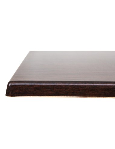 Plateau de table carré Bolero 600mm marron foncé - 30mm