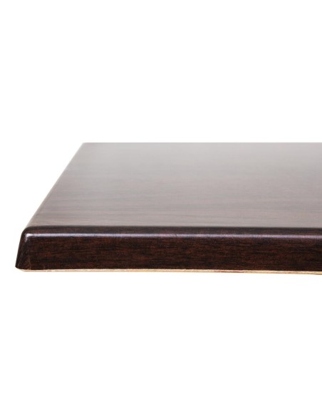 Plateau de table carré Bolero 600mm marron foncé - 30mm