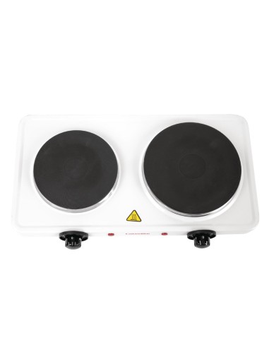 Plaque de cuisson électrique Caterlite double 2,5 kW - Blanc