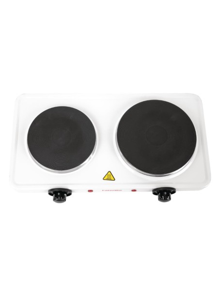 Plaque de cuisson électrique Caterlite double 2,5 kW - Blanc
