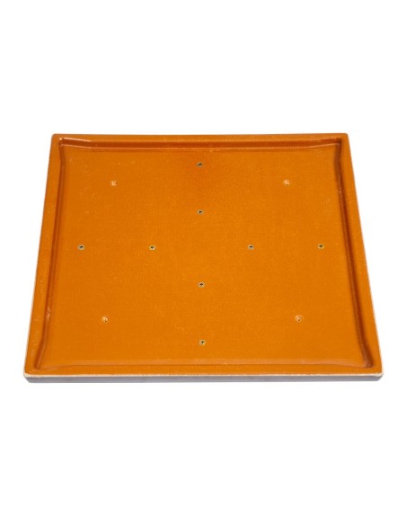 Plateau de table carré Bolero 600mm marron foncé - 30mm