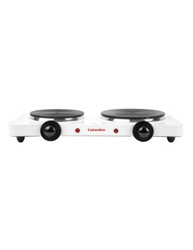 Plaque de cuisson électrique Caterlite double 2,5 kW - Blanc