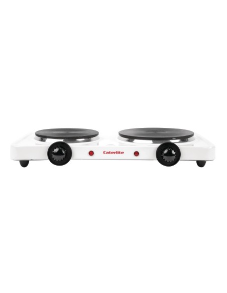 Plaque de cuisson électrique Caterlite double 2,5 kW - Blanc