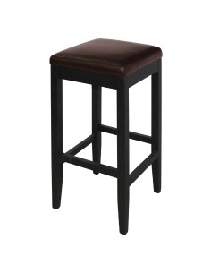 Tabourets bar haut Bolero en simili cuir marron - lot de 2