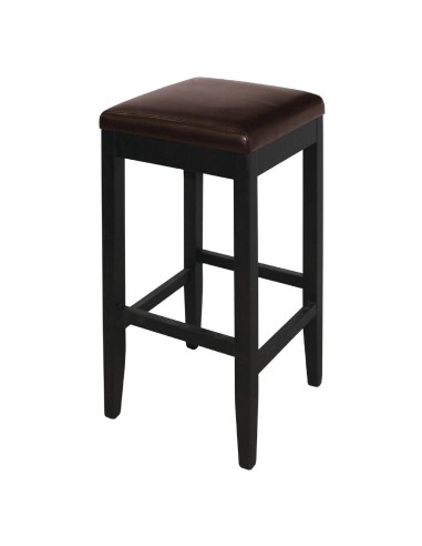 Tabourets bar haut Bolero en simili cuir marron - lot de 2