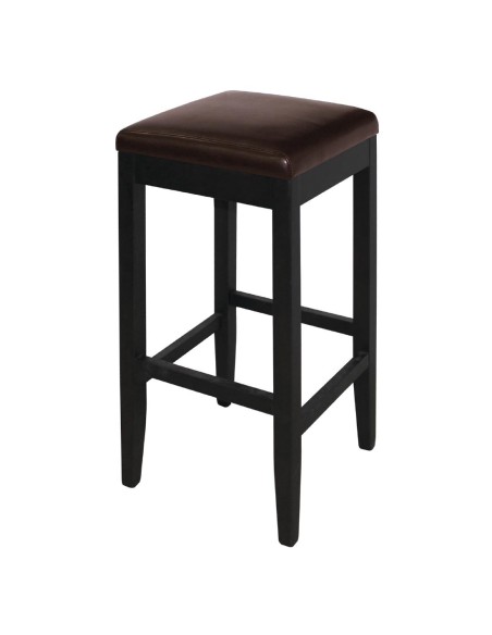 Tabourets bar haut Bolero en simili cuir marron - lot de 2
